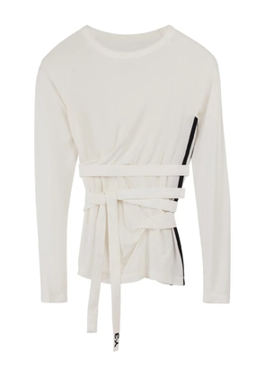 Y-3 tie-fastening T-shirt - White