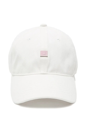 Acne Studios logo-patch baseball cap - White