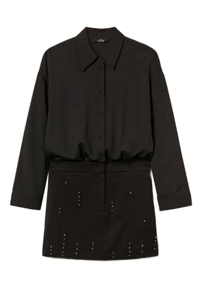 TWINSET embellished mini shirt dress - Black