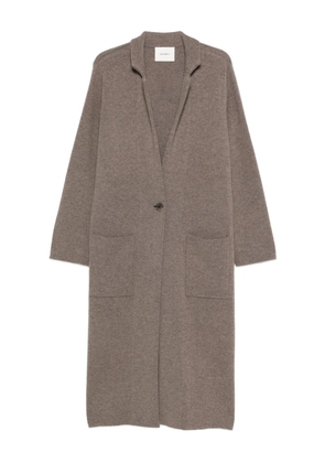 Lisa Yang buttoned pocket cardicoat - Brown