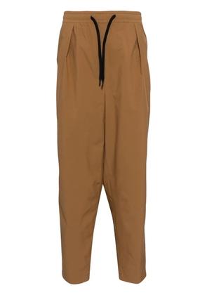 Yoshiokubo tapered-leg track pants - Brown