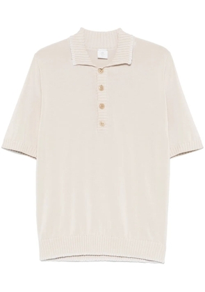 Eleventy embroidered-edge polo shirt - Neutrals