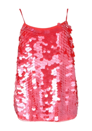 Fabiana Filippi sequinned spaghetti-strap top - Red
