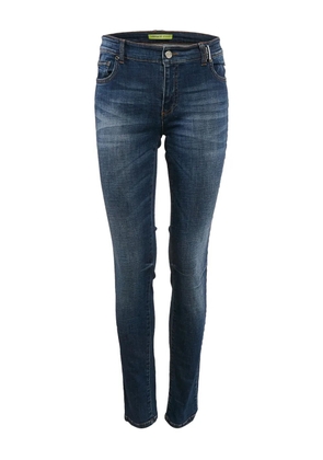 Versace Pre-Owned 2023 embroidered rhinestone jeans - Blue