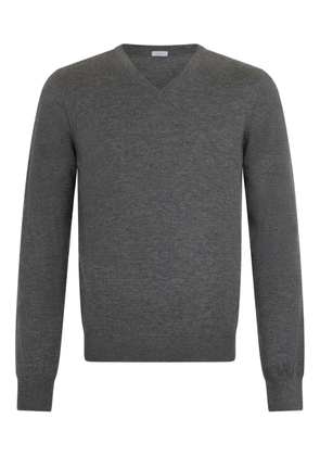 Malo V-neck long-sleeve sweater - Grey