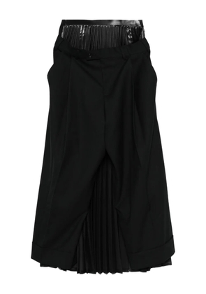 Junya Watanabe pleated wool trousers - Black