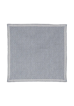 Eleventy polka-dot pocket scarf - Blue