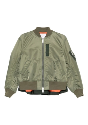 sacai zip pocket bomber jacket - Green