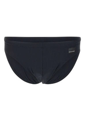 Emporio Armani fine-ribbed swim briefs - Black