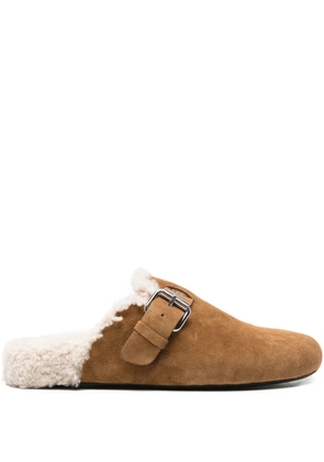 ISABEL MARANT buckle-strap mules - Brown