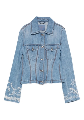 Ermanno Scervino embroidered denim jacket - Blue