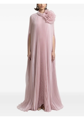 Gemy Maalouf draped flower maxi dress - Pink