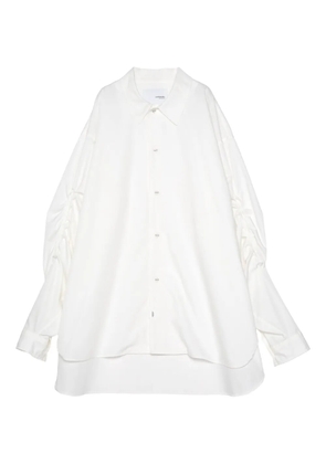 Yoshiokubo gathered-sleeve shirt - White