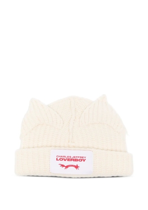 Charles Jeffrey Loverboy Ears beanie - White