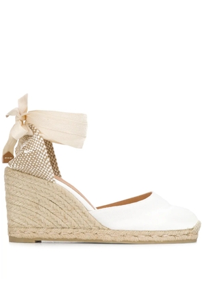 Castañer Carina cotton wedge espadrilles - White