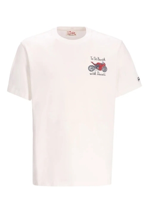 MC2 Saint Barth motorcycle-print cotton T-shirt - White