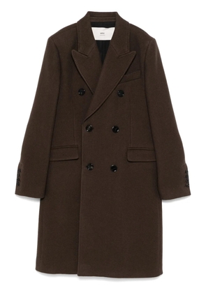 AMI Paris double-breasted coat - Brown
