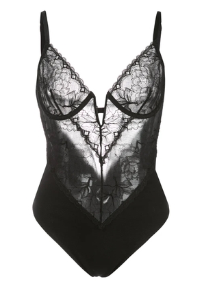 Fleur Du Mal Gardenia lace bodysuit - Black