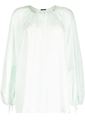 JOSEPH gathered-neck silk blouse - Green
