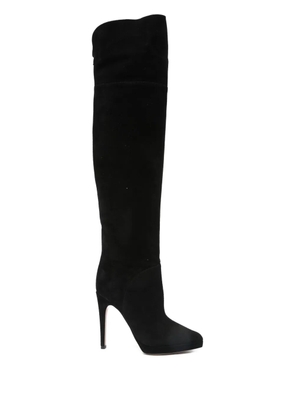 Casadei 100mm suede knee-high stiletto boots - Black