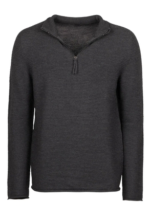Hannes Roether zip ribbed T-shirt - Grey