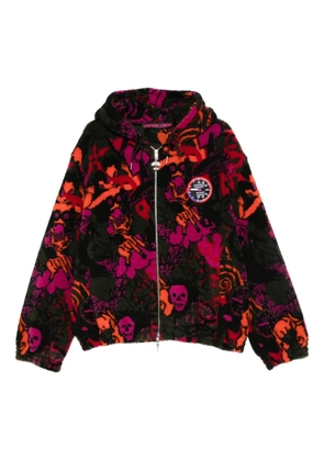Chopova Lowena skull-print fleece jacket - Black