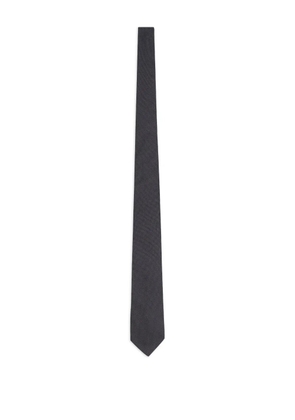 Zegna textured silk tie - Black