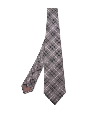 BOSS 2024 pre-owned silk plaid tie - Grey