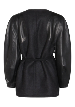 FENDI belted panelled jacket - Black