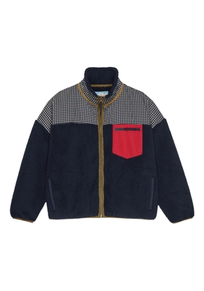 The Great. floral-pattern-detail chest-pocket jacket - Blue