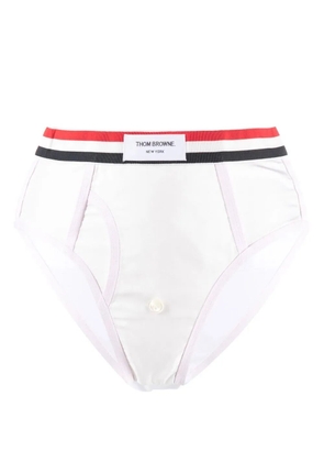 Thom Browne logo-waistband briefs - White