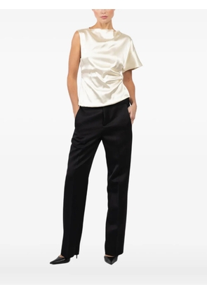 Seafarer draped sleeveless blouse - Neutrals