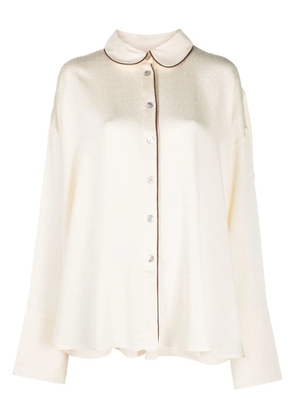 Sleeper Pastelle jacquard-pattern pyjama top - Neutrals