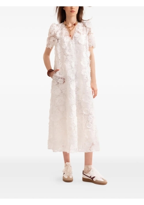 Gemy Maalouf floral midi dress - White
