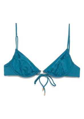 Kiki de Montparnasse lace-up demi bikini top - Blue