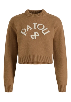 Patou intarsia-logo jumper - Brown
