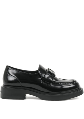 Karl Lagerfeld logo-plaque loafers - Black