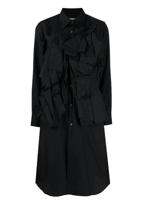 Comme Des Garçons appliqué cotton midi dress - Black