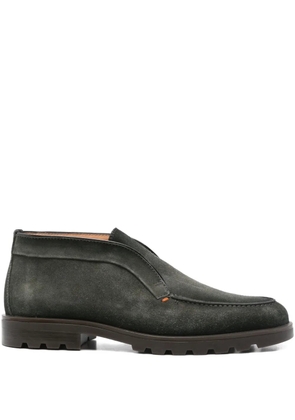 Santoni suede leather slip-on boots - V49 GREEN