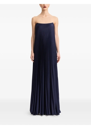 Gemy Maalouf cape-insert gown - Blue