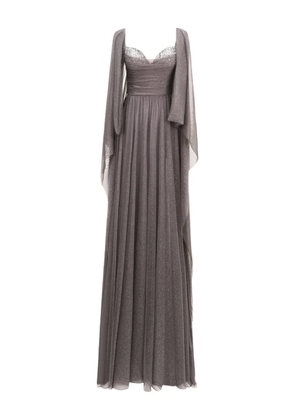 Gemy Maalouf sweetheart-neck gown - Grey