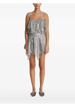 PNK sequin ruffled top - Grey