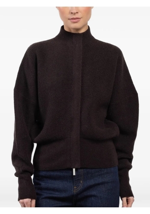 SA SU PHI stand-collar zip cardigan - Brown