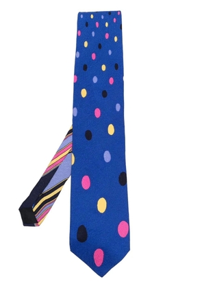 Versace Pre-Owned 1990s polka-dot silk tie - Blue