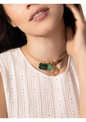 Dezso 18K rose gold Vexillum lemon quartz shell pendant necklace - Pink