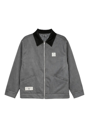 izzue logo-patch jacket - Grey