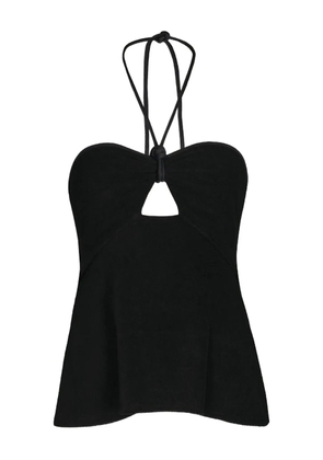 Johanna Ortiz Gleymoon cut-out halter top - Black