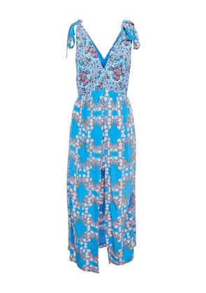 SANDRO 2024 floral crepe dress - Blue