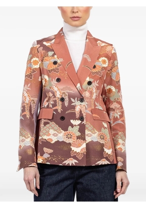 IBRIGU floral-print double-breasted blazer - Pink