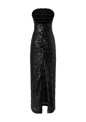 PINKO sequinned strapless maxi dress - Black